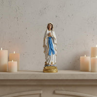 Gift Idea Clasped Hands Figurine Resin Material Praying Woman Statue Decorative Display Religious Statue Collectible