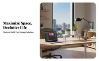 dual-level Wooden storage-solutionSaving Plant Stand adaptable for Office Workers