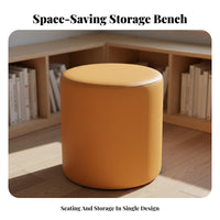 Multi-Functional Circular shelving bench twofoldFunction Design Storage Seating Creative Shape Public Furniture Upholstered pad for Students, Homeowners, Library, literary Corner, Bookstore, Lounge Area