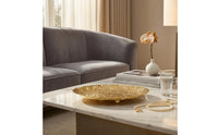 Raised Feet Oval Footed Tray Shallow Hammered Metal Tray Easy to Clean Textured Finish Artisan-Made for Tabletop Display