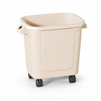 Wheeled Trash Can with Attached Lid Rectangular Wheeled Trash Bin Plastic
