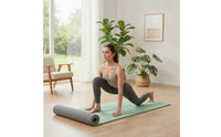 Non-Slip TPE Fitness Mat Textured Fitness Mat with Carrying Strap and Bag Cushioned Eco-Friendly for Stretching