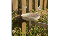 Metal Bird Feeder and Bird Bath Combo 2-in-1 Hardware Sturdy for Balcony
