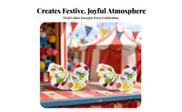 White Clown Sleeve Cuffs Shiny Puffed Ruffled Cuffs