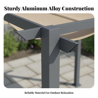 1 Aluminum Pergola Retractable Canopy Gazebo Rust Resistant Trellis Weather-resistant Frame Suitable for DIY Enthusiasts Families Courtyard Deck