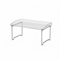 Acrylic Storage Rack Space Saving Desktop File Organizer Layered Design for Home