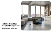 Solid Wood Construction Mobile Tea Table Versatile Design Tea Table Integrated Boiler Ample Storage Space Sturdy and Long-Lasting for Homeowners, Hosts, Adults, Living Room, Balcony, Bedroom, Kitchen