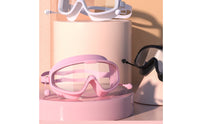 Waterproof Swim Goggles with Earplugs HD Vision Swimming Goggles Leak-Proof Pool Glasses Comfortable Fit for Adults, Diving, Training