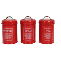3 Pieces Kitchen Jar Set Arched Handles Metal Storage Jar Easy to Clean