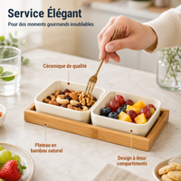 serving tray with dishes