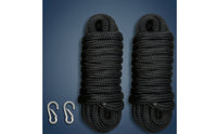 2 Pieces Heavy-Duty Nylon Dock Line with Eye Loop Abrasion-Resistant Boat Rope with Snap Hook Long-Lasting Dock Line with Loop High Strength for Boaters