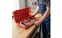 Imperial Markings Copper Tubing Swaging Tool Kit Molded Carrying Case Copper Pipe Flaring Tool Kit Hole Adapters