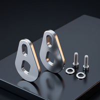 2 Pieces Electric Bicycle Force Arm Stainless Steel Force Arm with Screw and Washer Cycle Part M14 Hardware Two-Hole
