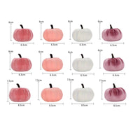 12 Pieces Decorative Velvet Pumpkin Velvet Pumpkins Resistant Soft-Textured Pumpkins for Tabletop