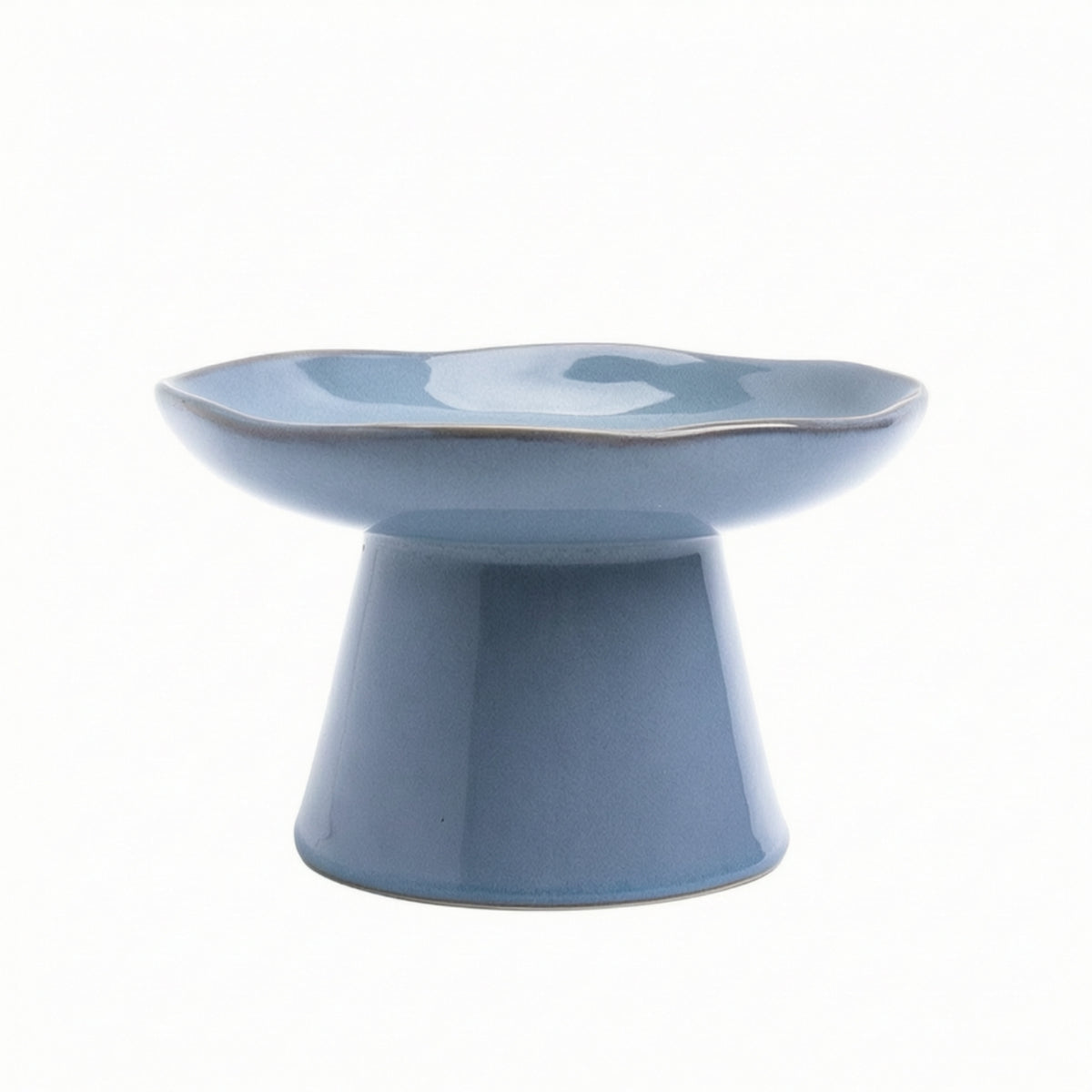 Ceramic Cat Bowl with Stand for Pets, Wide Mouth, Neck Protection