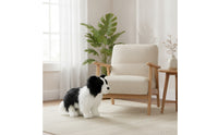 Stuffed Border Collie Realistic Stuffed Dog Stuffed Dog Standing Plushie Soft for Children, Playroom, Nursery