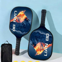 Comfortable Ergonomic Grip Fiberglass Pickleball Paddle Non-Slip Handle Pickleball Paddle Long-Lasting Border Guard Sports Equipment Sweat Absorbent for Beginners, Professionals, Outdoor, Indoor