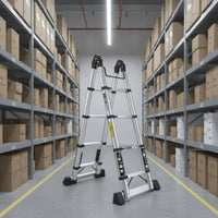 Stainless Steel Telescoping Ladder Extendable Telescopic Ladder Portable Adjustable for Homeowners, DIYers, Contractors