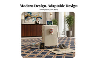 Multi-Functional Trolley Case Large Capacity 20 Inch Traveling Suitcase Built-in Combination Lock Rigid-Sided Suitcase for Women, Students, Vacation