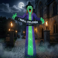 Spooky Halloween Inflatable Witch Scary Inflatable Witch Decoration Tall Sturdy for Yard, Lawn