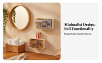 Adhesive Storage Box Dust-Proof Bathroom Accessory Waterproof for Dressing Table