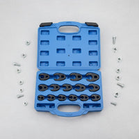 15 Pieces Oil Line Use Metric Flare Nut Wrench Set Tight Space Reach Crowfoot Wrench Set Mirror Polished Hand Tool for Technicians