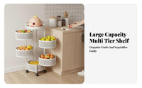 Multitier Design Rotating Corner Produce Basket Space-Saving 5-Tier Rotating Basket Cart Sturdy framework Organizer Rack Easy Assembly for Home Cooks, Apartment Dwellers, Homeowners, Kitchen, Narrow Spaces, Pantry, Bathroom