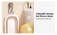 Easy Installation Drill-Effortless Basin Hanger Space Saving Suction Cup Basin Hook Heavy Duty for Families, Homeowners
