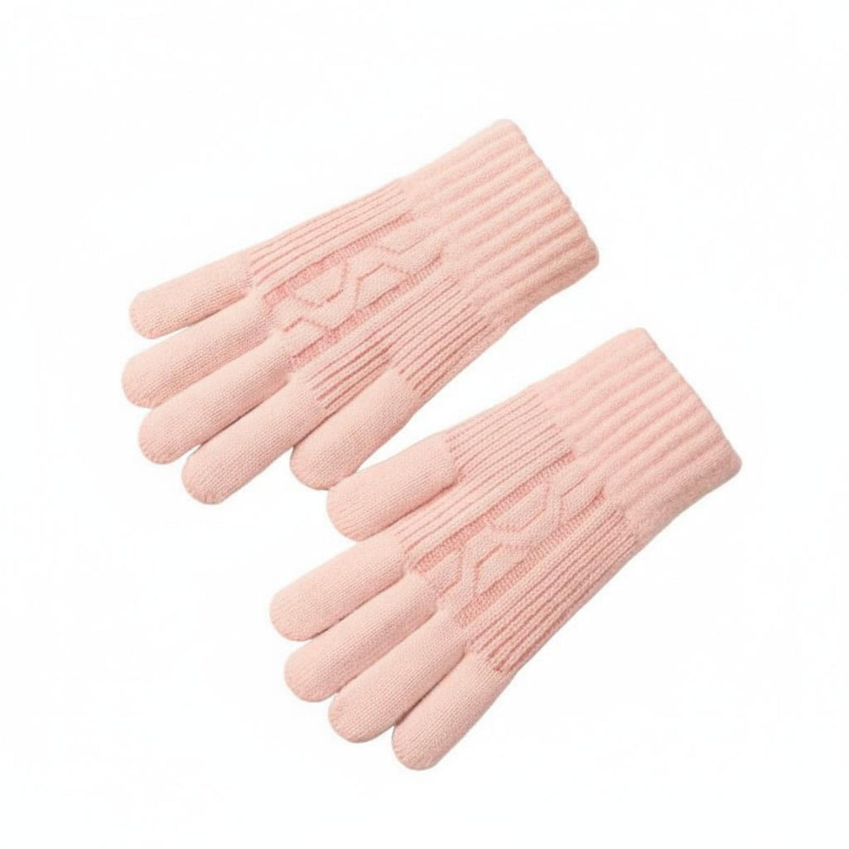 Two-Finger Exposed Gloves 2-in-1 Versatility Warm Tap Screen Gloves Knitted Hand Coverings Winter Accessory for Commuters