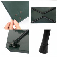 Folding Metal Secure Table Foldable Table Sturdy Furniture for Campers, Outdoor Enthusiasts, Camping, Picnics, Fishing