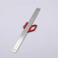 Woodworking Ruler with Positioning Block Adjustable Steel Ruler with Stop Block Angle Marking Tool Accurate Precision