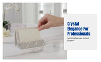 Crystal Business Card Holder, Elegant Desk Organizer, Office Decor, Assorted Colors