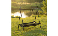 Camping Hanging Rack Aluminum Alloy Outdoor Storage Rack Space-Saving Camping Organizer for Camping, Backpackers, Picnics
