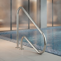 Pool Handrail Stainless Steel Pool Handrail with Base Ergonomic Grab Rail for Homeowners, Hotel Managers, Backyard