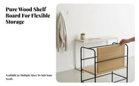 utilitarian design 5-Tier Wood and Metal Shelf Multi-Purpose Storage Rack Openrear Design storage shelf sturdyDuty Frame for Plant lovers, Office Workers, Living Room, Bedroom, Balcony, Kitchen