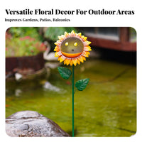 Decorative birds Feeding Station Weather Resistant Flower decor eyes Catching Metal for Gardeners, Balcony, Patio