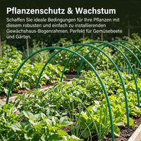 Tomato Greenhouse Fiberglass, Foil Tunnel for Raised Bed, 43cm Coated Rods, Small Greenhouse for Heat-Loving Plants
