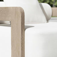 Weather-Resistant Teak Wood Sofa Set Luxury Look Teak Outdoor Sofa Easy to Clean Modern Garden Loveseat Set for Designers, Hotels, Villa, Terrace