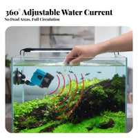 Aquarium Water Circulator 360° Rotation Aquarium Circulation Pump Fish Tank Current Pump