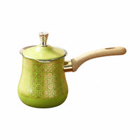 Multi-Purpose Turkish Coffee Pot Stovetop Compatible Cezve Ibrik Pot Food-Grade Material Long Handle Milk Pan Mirror Polished Finish for Home Kitchen, Cafe