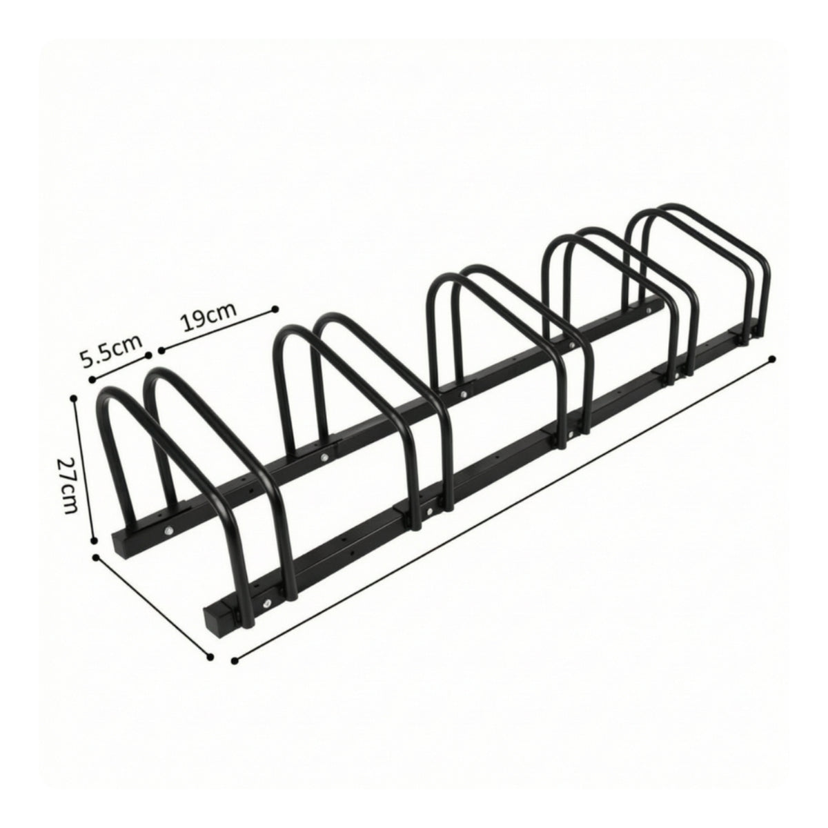 Bike Floor Parking Rack Carbon Steel Floor Bike Rack Bike Parking Stand Powder Coated Heavy Duty for Cyclists, Garage