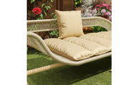 Hanging Swing Chair with Stand Cushioned Outdoor Hanging Chair with Cushion Reclining Furniture for Patio, Garden, Balcony