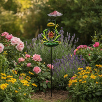Frog Garden Stake Whimsical Yard Art Weather-Resistant Lawn Ornament for Gardeners, Homeowners, Patios