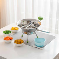Stainless Steel Food Grinder Polished Metal Hand-Operated Grinder Compact