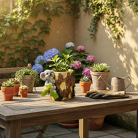 Koala Planter Resin Tree Trunk Planter Open Top for Garden