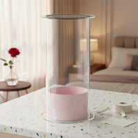 Acrylic Rose-Themed Present Box Elegant Presentation Acrylic Flower Box Reusable Portable Bouquet Holder for Florists, Valentine's Day, Anniversaries