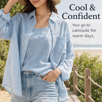 Women's Clothing Beach Cover Up Two Piece Set for Sun Protection, Ice Silk Cooling Shirt for Summer, Long Sleeve for Outdoor