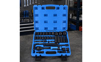 32 Pieces Socket Wrench Set Metric Socket Set with Case Deep Vehicle Tool Kit with for Mechanics, Home Mechanics, Automotive Repair, Garage