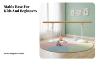 Portable Dance Barre Stable Design Freestanding Dance Barre Non-Slip Base Adjustable Height Dance Bar for Dancers, Beginners, Gym
