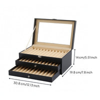 Pen Display Box with Drawer Desktop Pen Storage Box with Drawer Multi-Slot